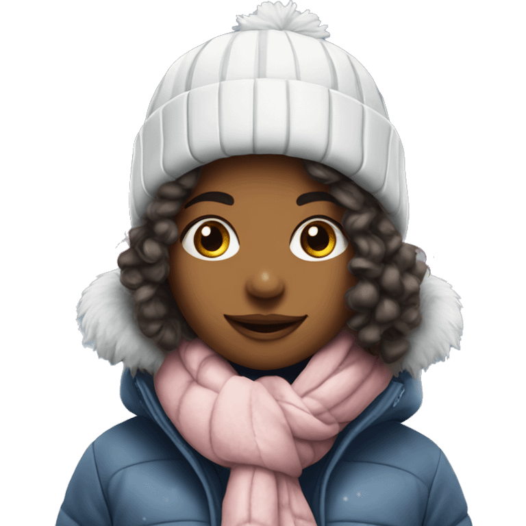 Cute winter vibes with girl emoji