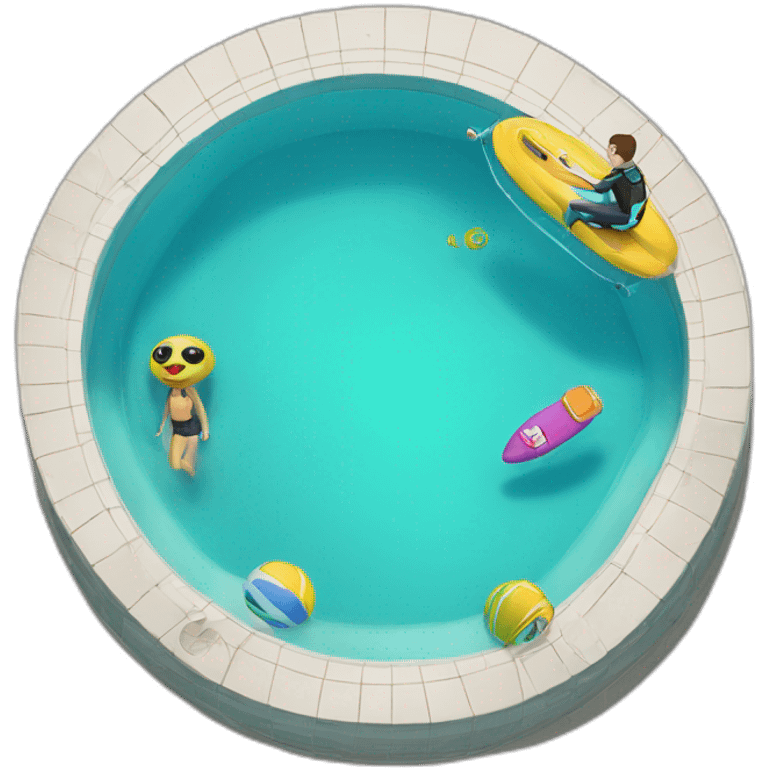 Une moto dans une piscine emoji