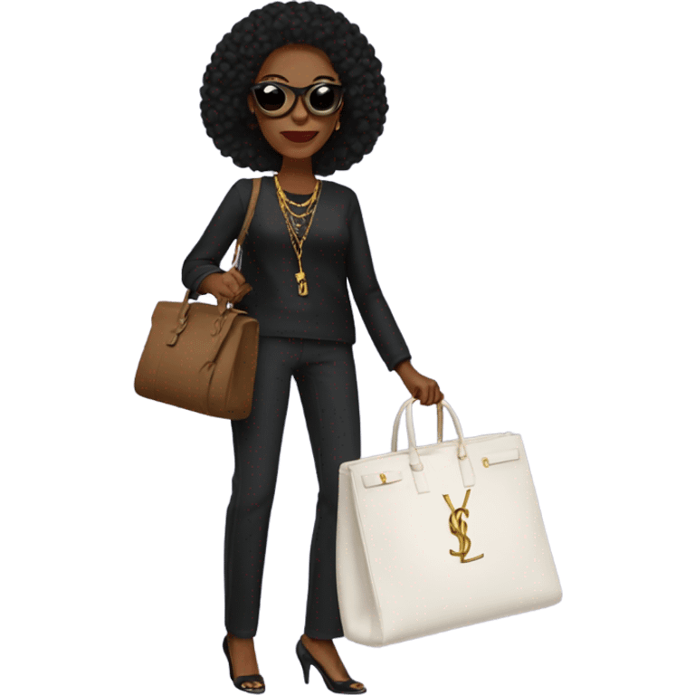 mom with ysl bag emoji