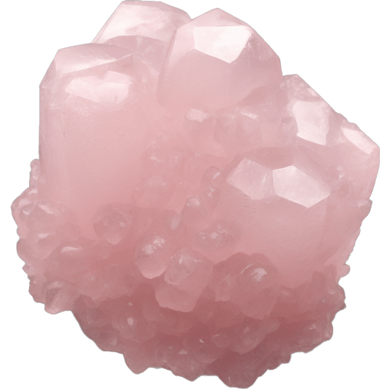 Rose quartz crystal cluster  emoji