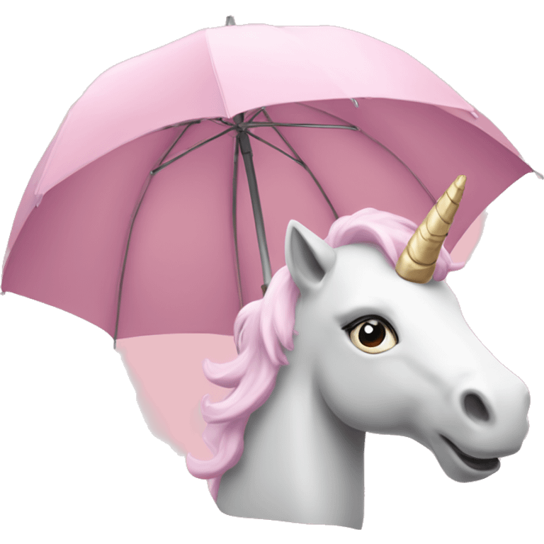 Light pink umbrella unicorn  emoji