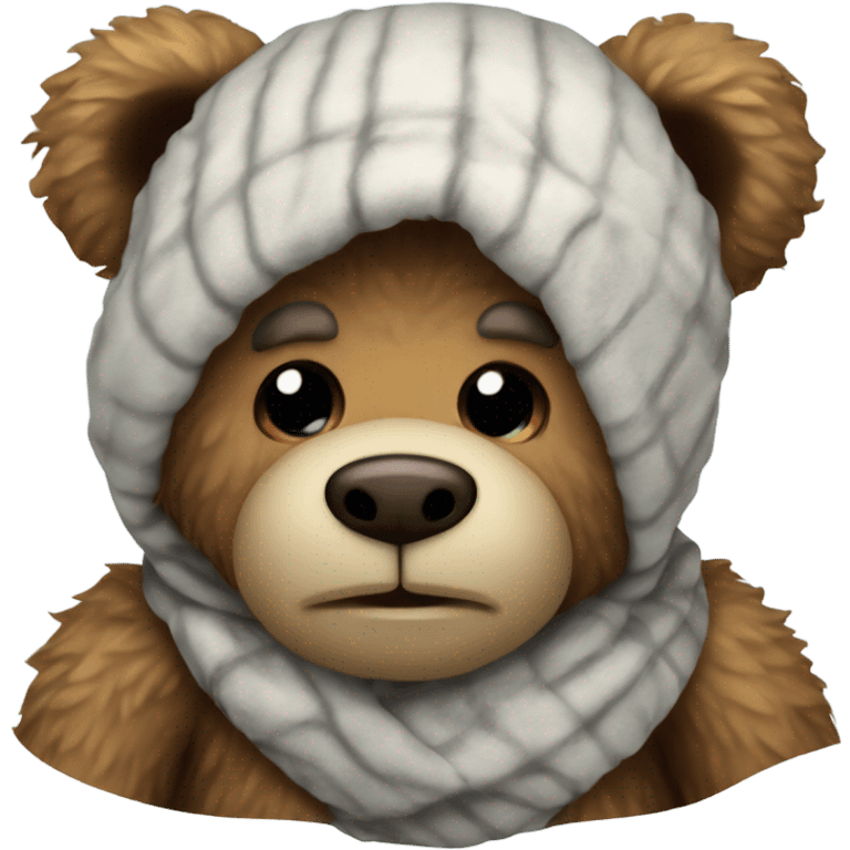 Teddy bear cold emoji