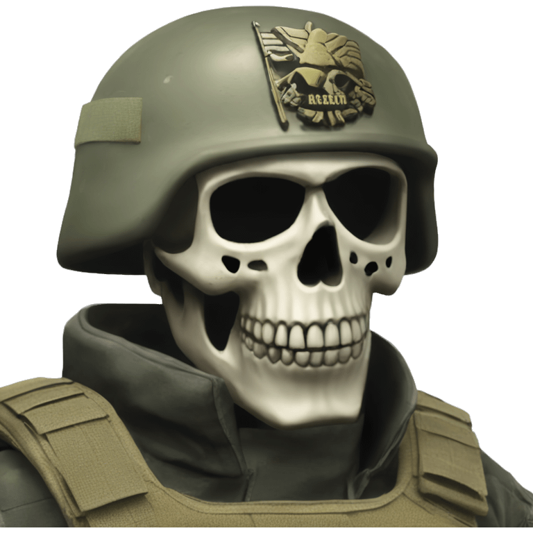 Tarkov Soldier Skull Adidas emoji