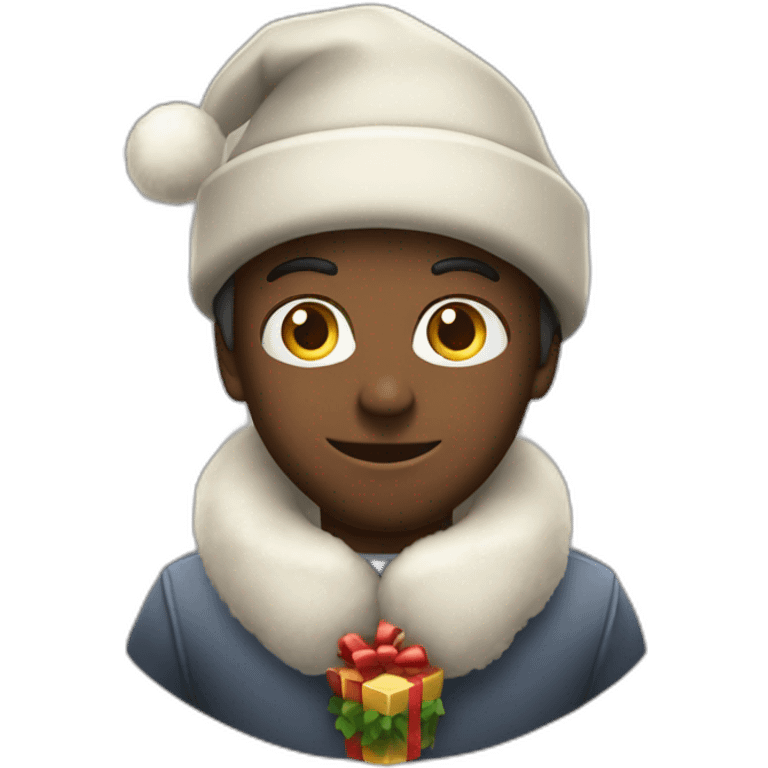 Flekosteel con gorro navideño emoji