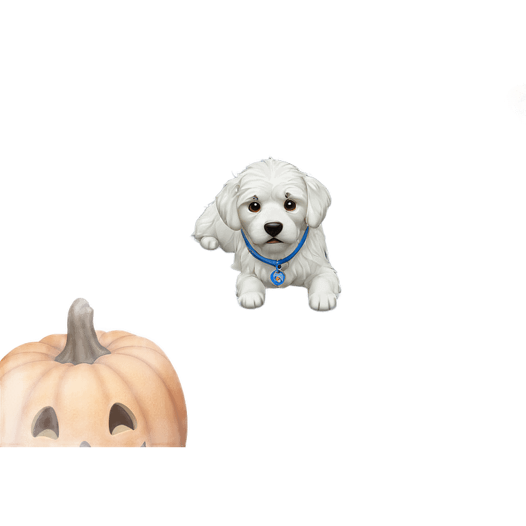 dog by halloween window emoji