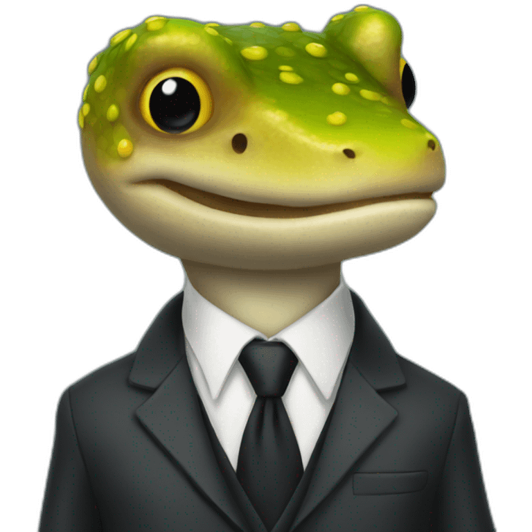 a salamander in a suit emoji