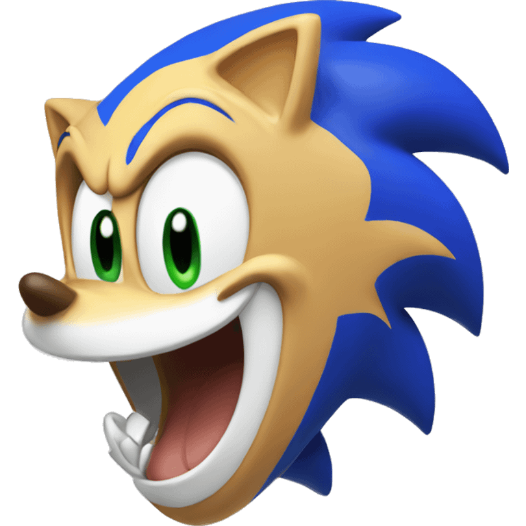 sonic laughing emoji