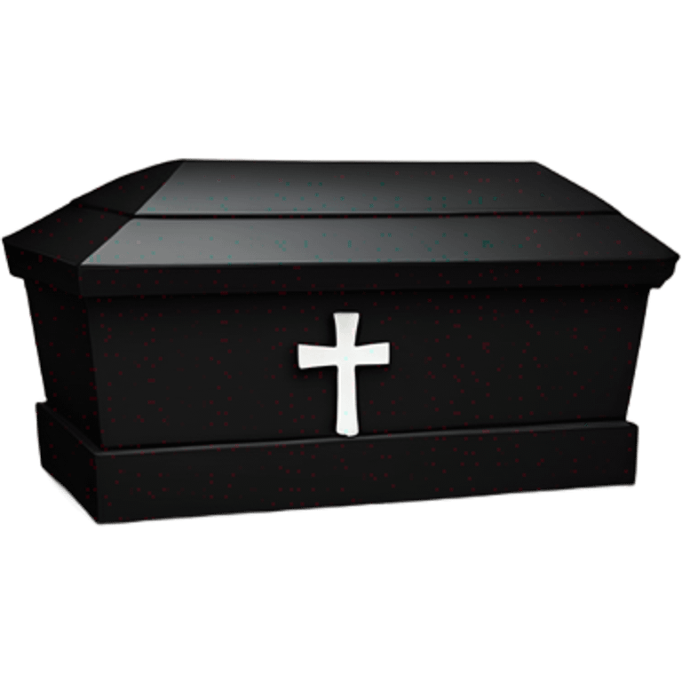 a black coffin with a cross emoji