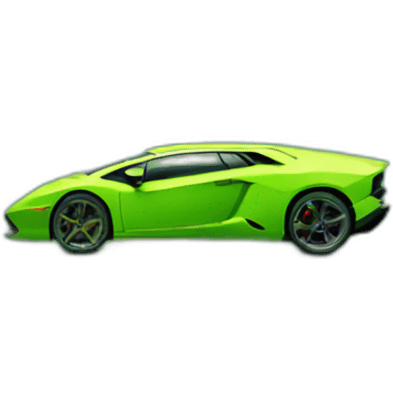 Green Lamborghini  emoji