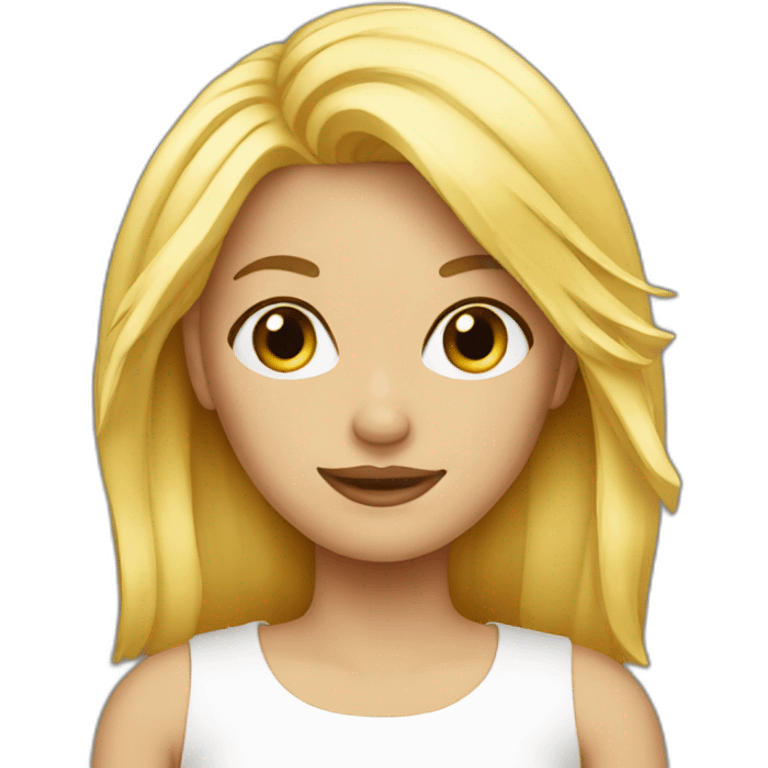 Fille blonde emoji