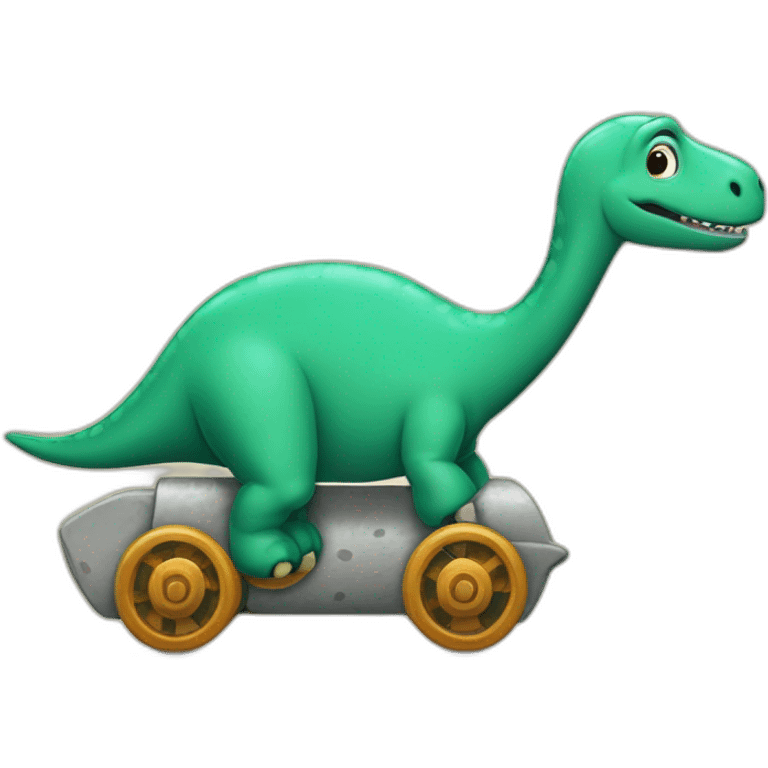 diplodocus on roller emoji