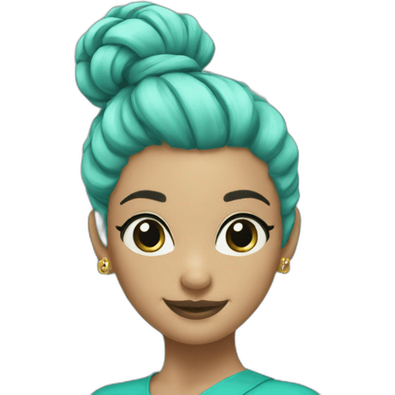 turquoise flirty bun emoji