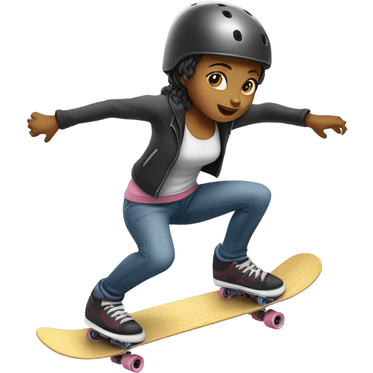 woman skateboarding  emoji