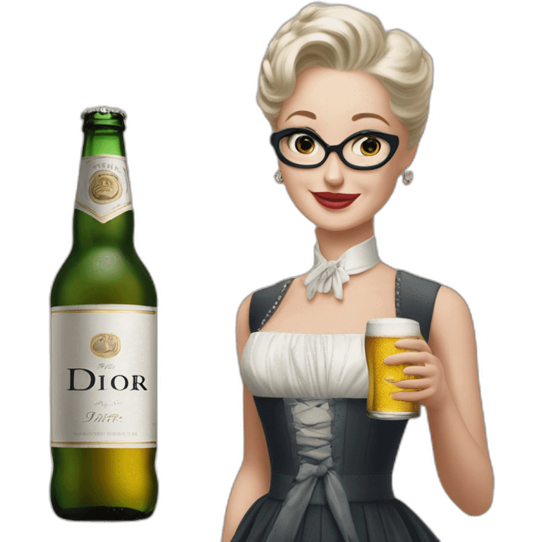 Christian Dior boit une biere emoji