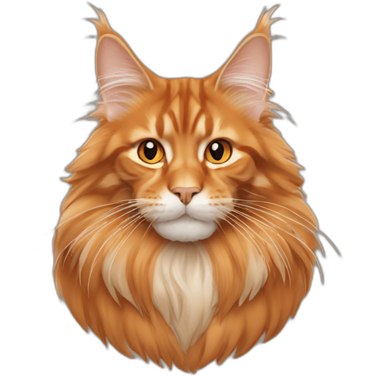 Orange Maine coon emoji