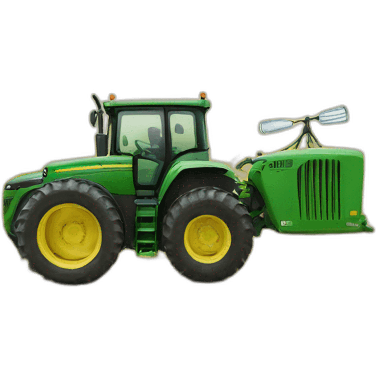 Tractors with an antenna emoji