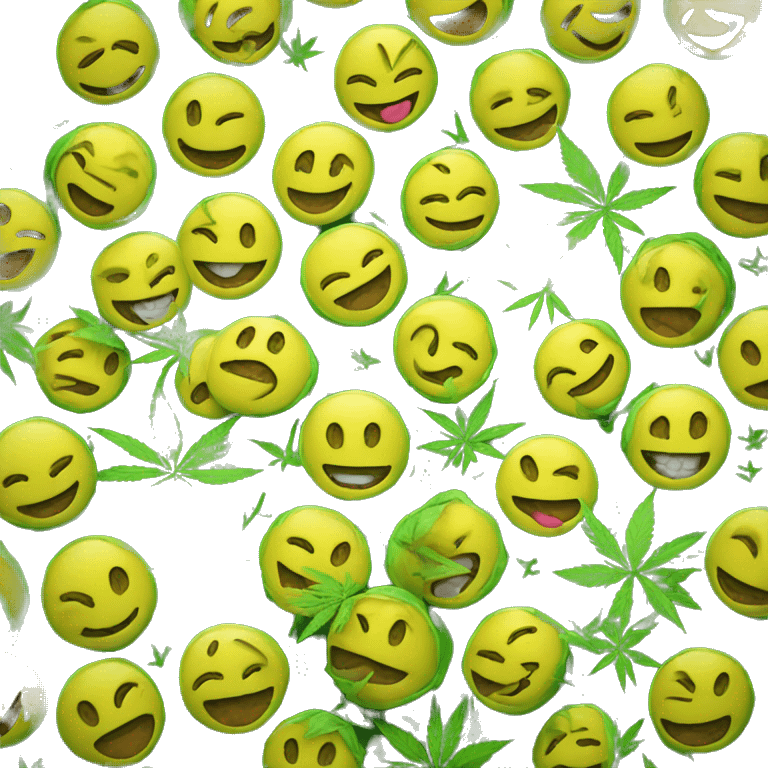 Happy 420 smiley emoji