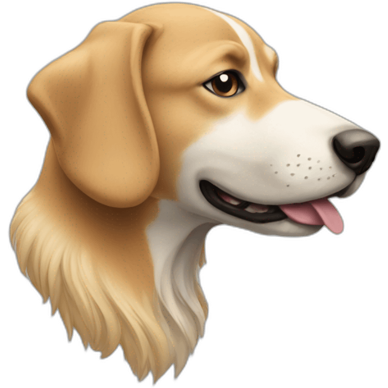 a dog with a long muzzle in profile emoji