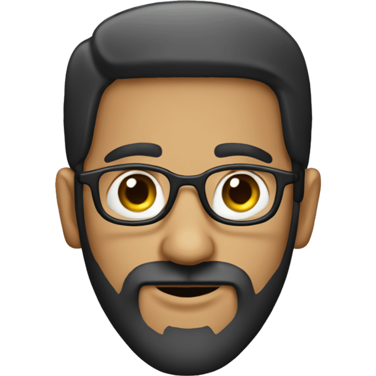 Homme arabe avec une barbe lunette emoji