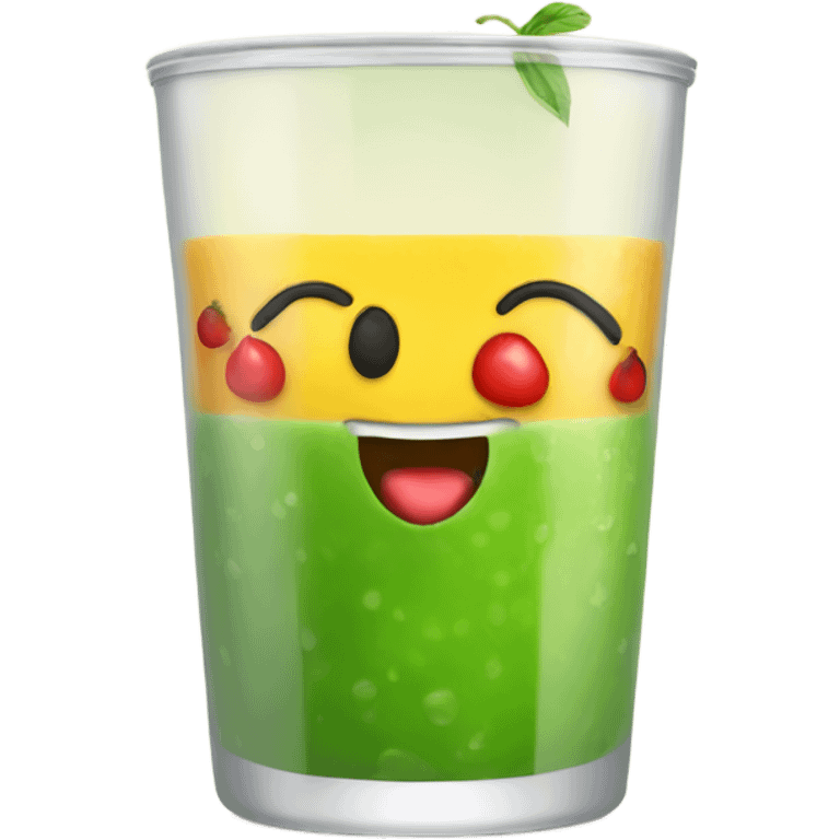 helathy juice with fruit emoji