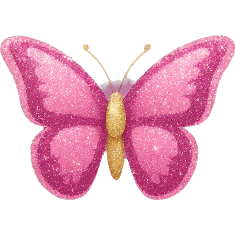 Pink Glitter butterfly emoji