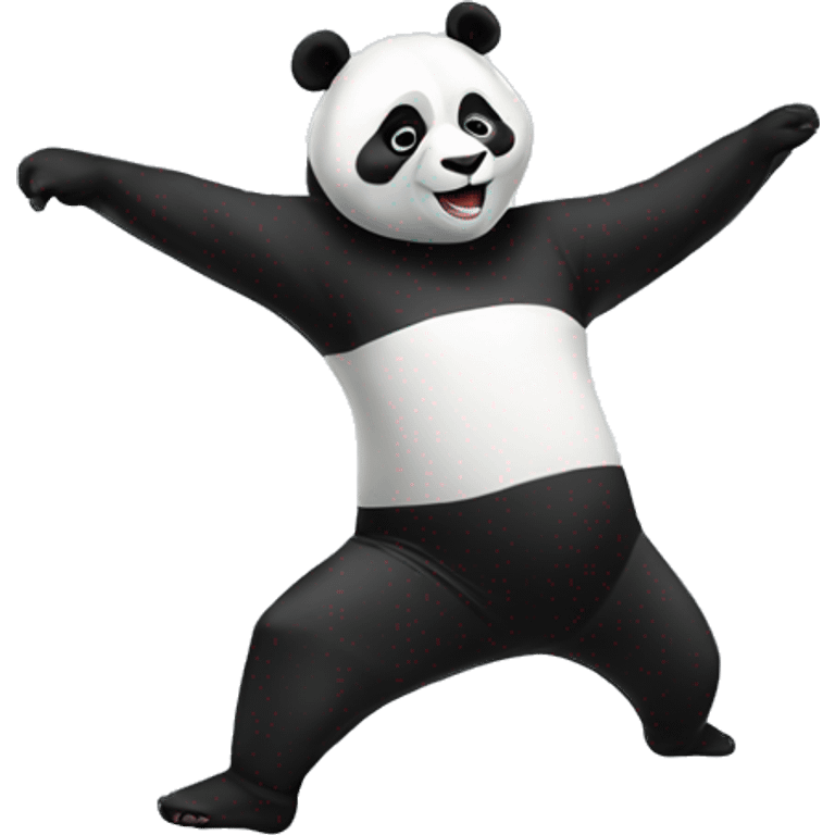 a panda doing gymnastics  emoji