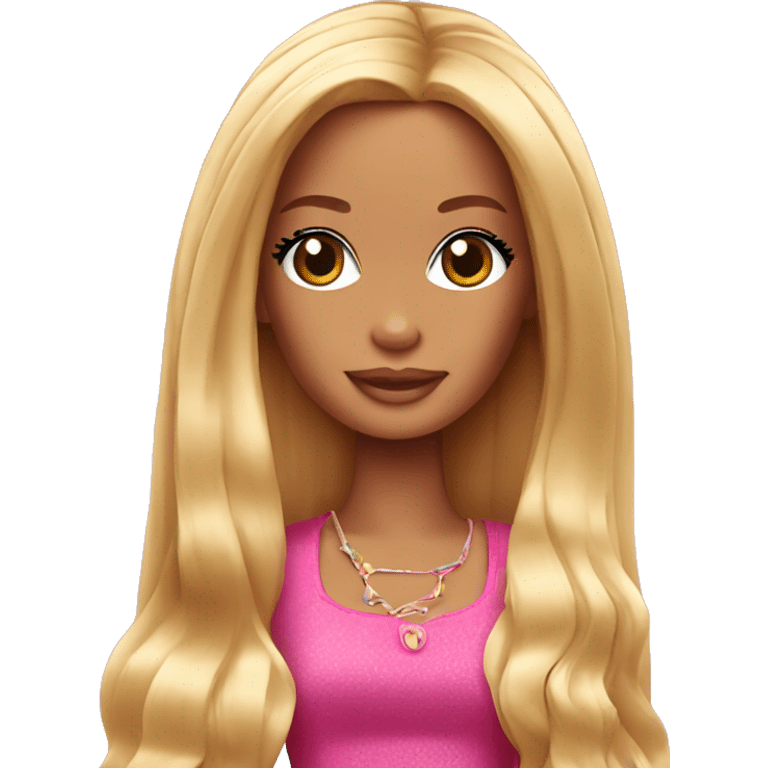 Barbie with long dred locks emoji