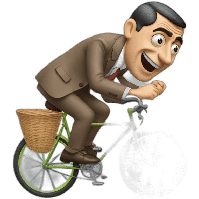 Mister bean riding a bike emoji