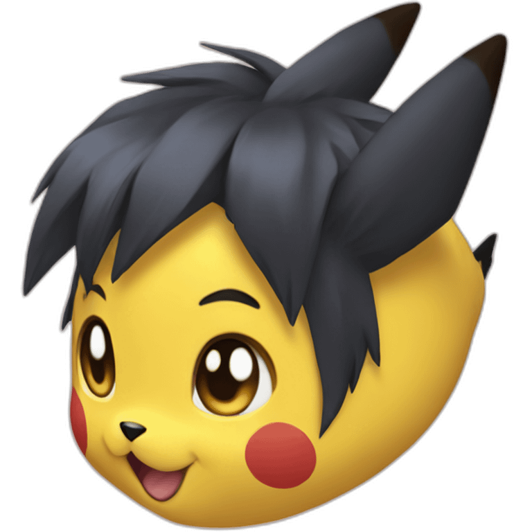 Pikachu sur la tête de Sasha emoji