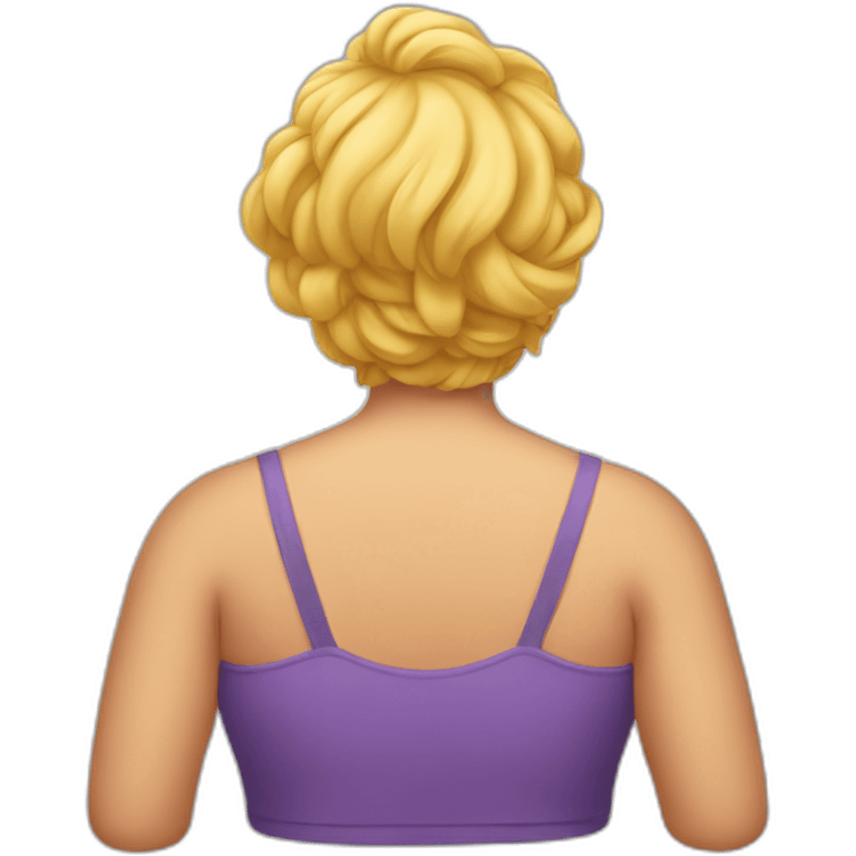 Fat female back emoji