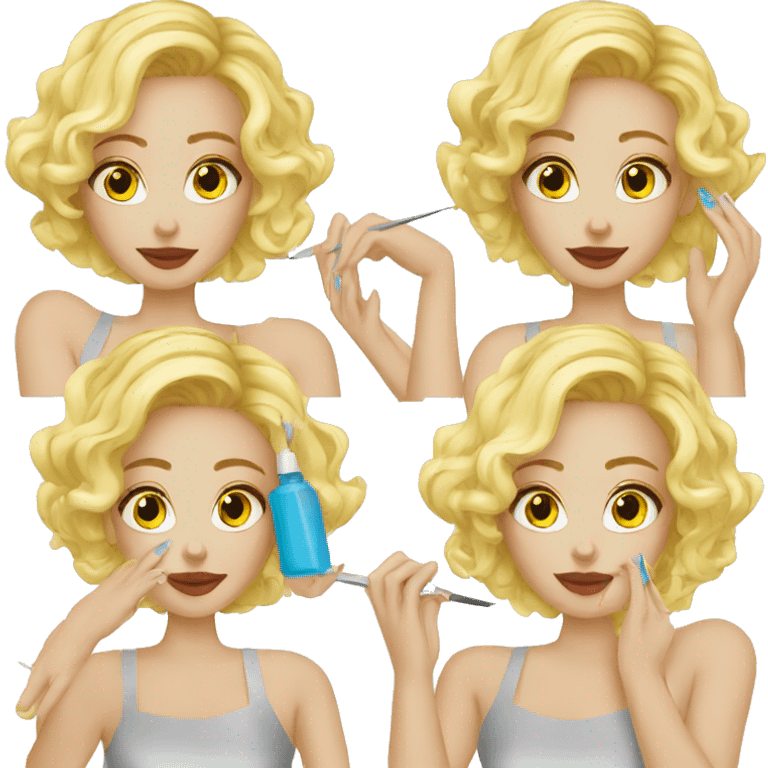 blond Nail artist  emoji