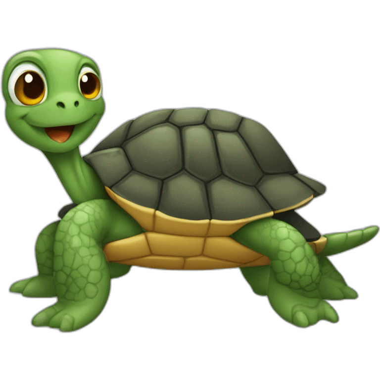 Tortue sur une araignée emoji