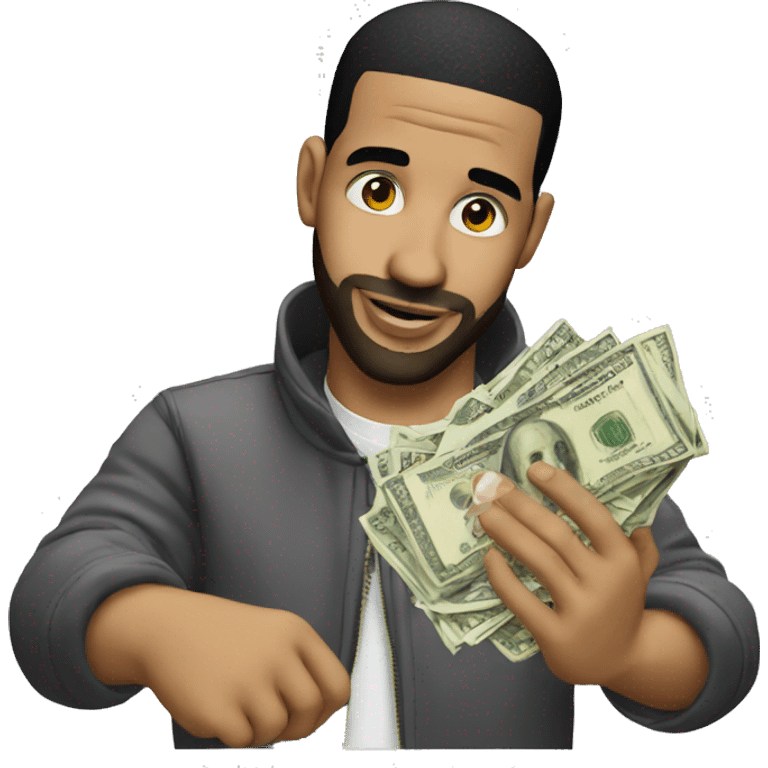 Drake getting money emoji