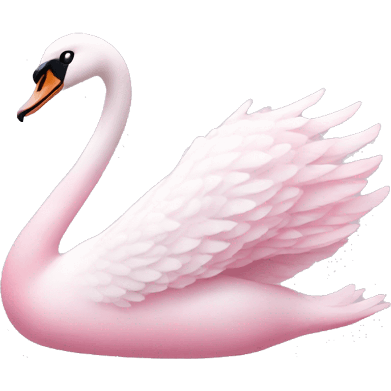 pastel pink swan emoji