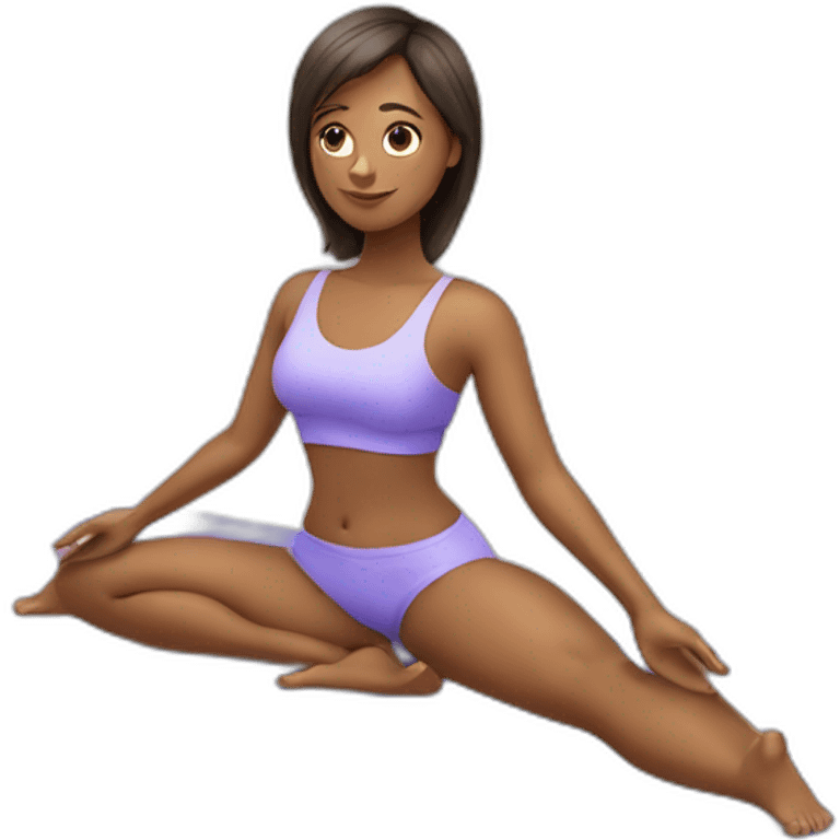 yoga triangle pose emoji