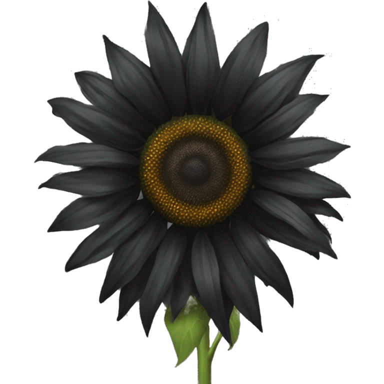 Black sunflower emoji