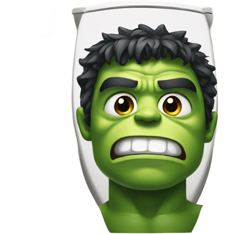 Hulk big head in a toilet emoji