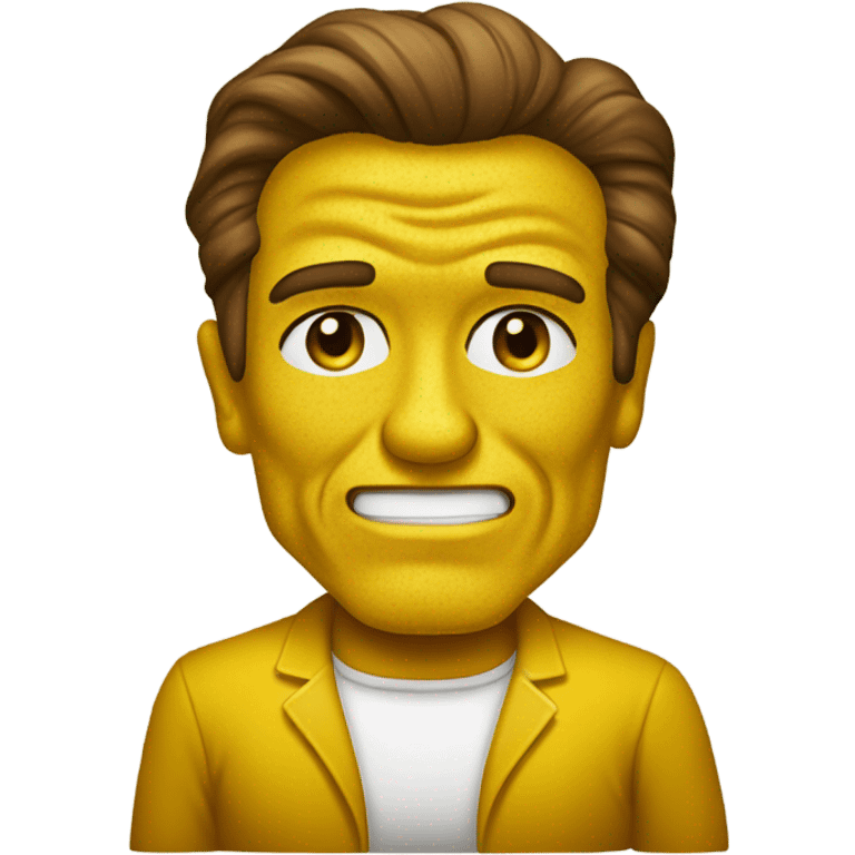 Arnold Schwarzenegger covered in mustard emoji