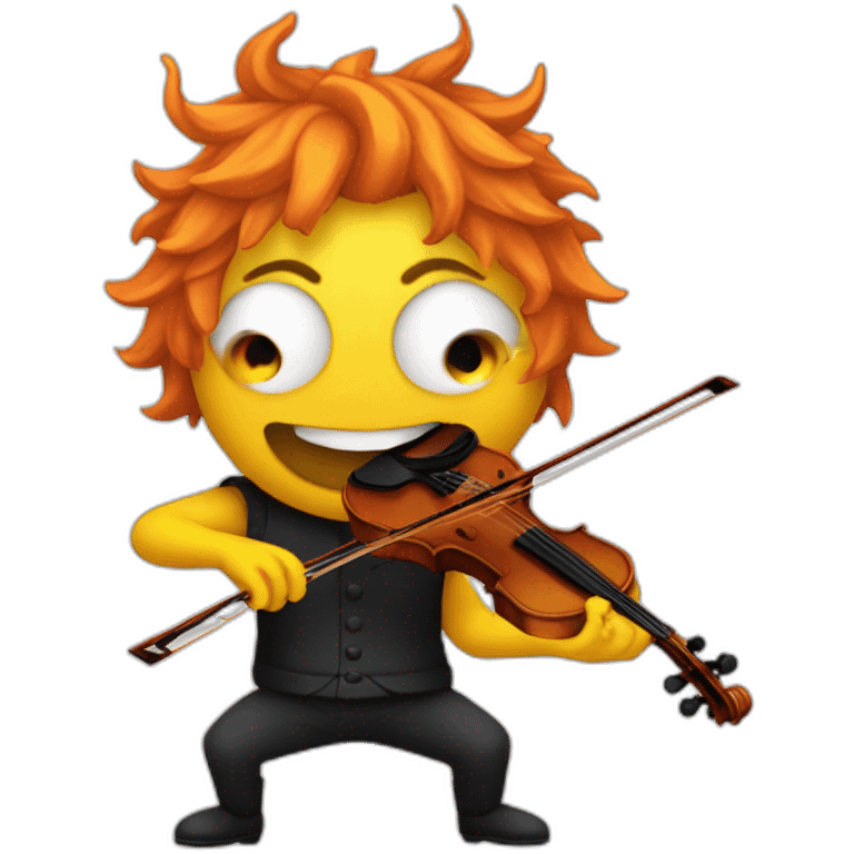 Demon play violon emoji