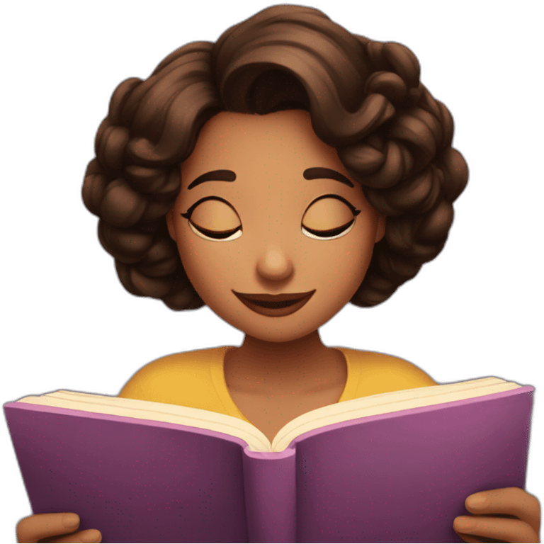 Bella Disney reading a book emoji