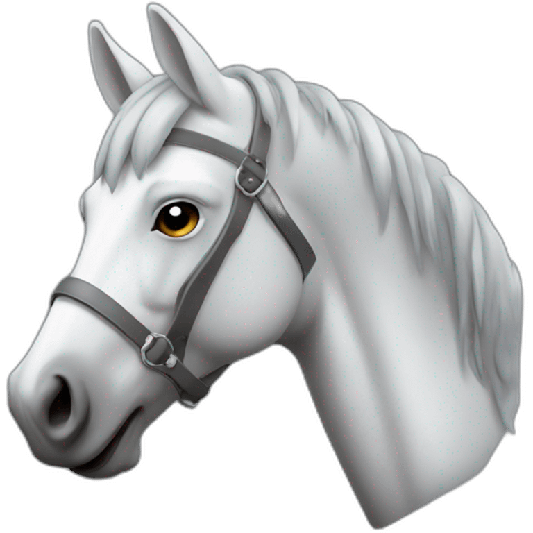 Cheval blanc avec taches grises emoji