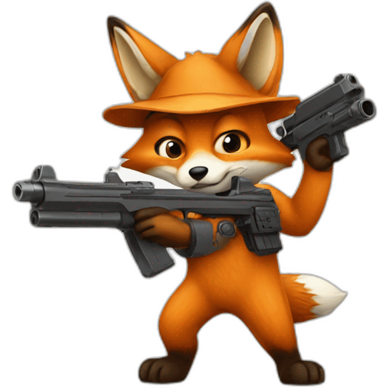 fox with a gun emoji