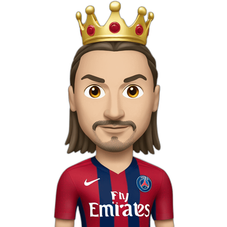 Ibrahimovic avec une couronne au psg emoji