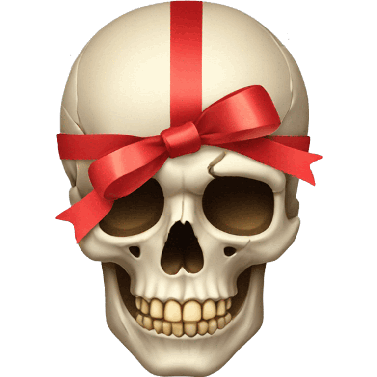 Skull with ribbon emoji