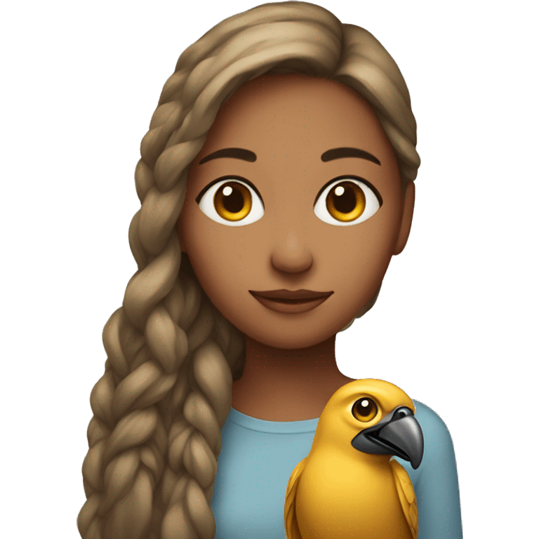 Girl with bird  emoji