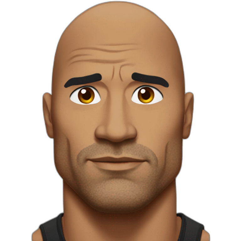 The Rock raising eyebrow emoji