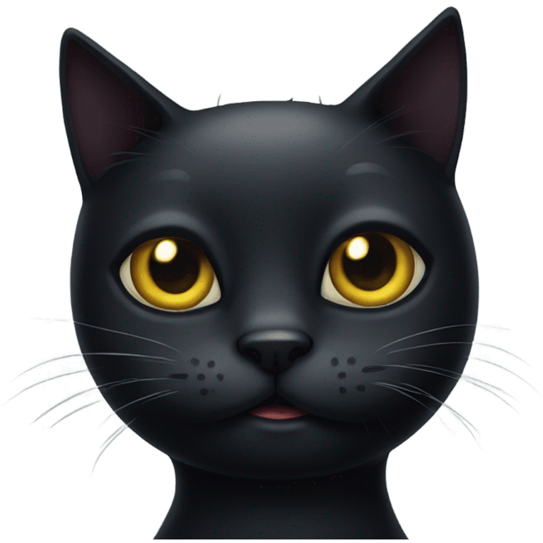 Creepy black cat emoji