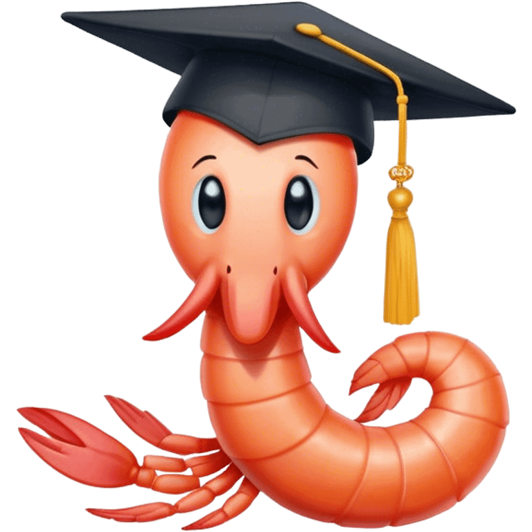 shrimp with phd hat emoji