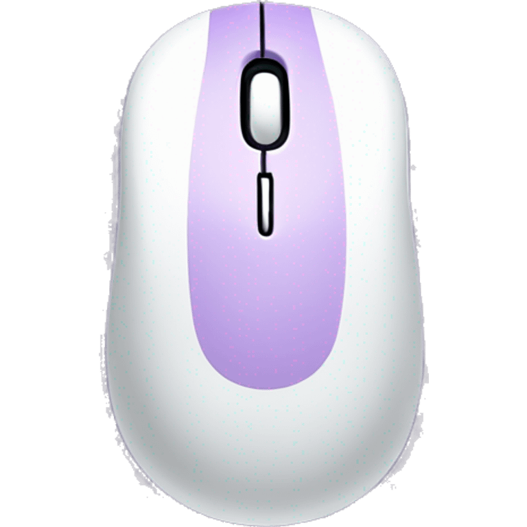 pastel purple computer mouse with white accents  emoji