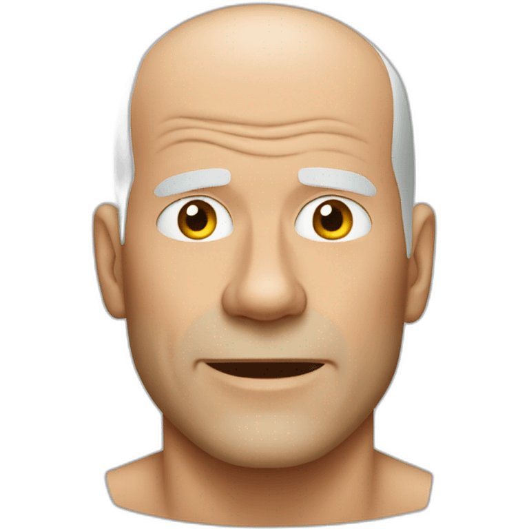 Bruce Willis with hair emoji